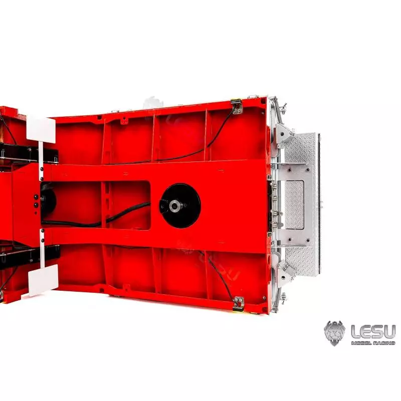 Semi-remorque porte-engin à 5 essieux directionnels et rampes hydrauliques LESU pour camion RC 1/14 - LESU LS-A0055-KIT