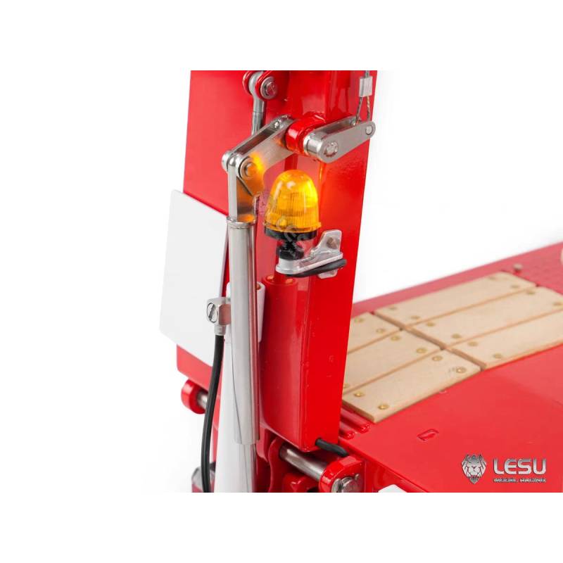 LESU 1/14 5-axle low loader semi-trailer with hydraulic ramps and steering axles for RC truck - LESU LS-A0055-KIT