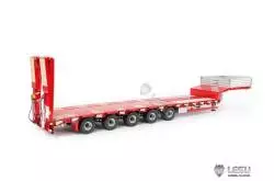 LESU 1/14 5-axle low loader semi-trailer with hydraulic ramps and steering axles for RC truck - LESU LS-A0055-KIT