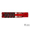 Semi-remorque porte-engin ROUGE à 4 essieux directionnels et rampes hydrauliques LESU pour camion RC 1/14 - LESU LS-A0054-KIT-S
