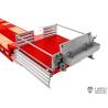 Semi-remorque porte-engin ROUGE à 4 essieux directionnels et rampes hydrauliques LESU pour camion RC 1/14 - LESU LS-A0054-KIT-S