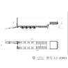 Semi-remorque porte-engin ROUGE à 4 essieux directionnels et rampes hydrauliques LESU pour camion RC 1/14 - LESU LS-A0054-KIT-S