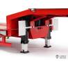 LESU 1/14 RED 5-axle low loader semi-trailer with hydraulic ramps and steering axles for RC truck - LESU LS-A0055-KIT-S