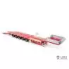 Semi-remorque porte-engin ROUGE à 5 essieux directionnels et rampes hydrauliques LESU pour camion RC 1/14 - LESU LS-A0055-KIT-S