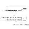 Semi-remorque porte-engin ROUGE à 5 essieux directionnels et rampes hydrauliques LESU pour camion RC 1/14 - LESU LS-A0055-KIT-S
