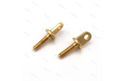 2 cadènes avec embout plat et filetage M2 en laiton