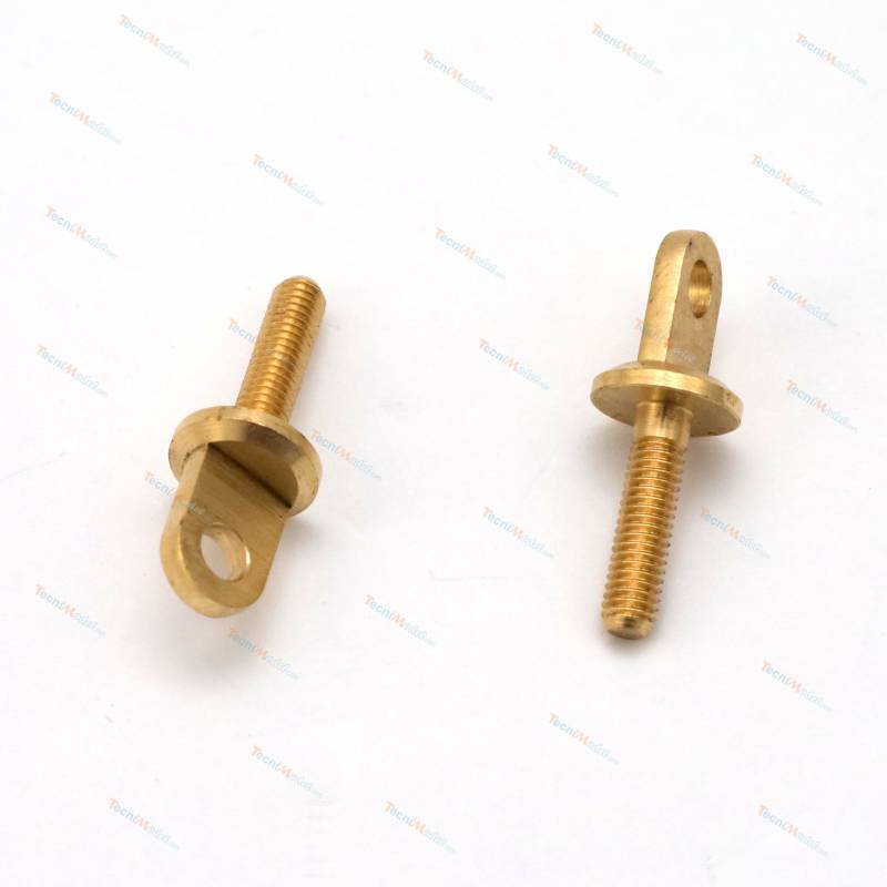 2 cadènes avec embout plat et filetage M2,5 en laiton