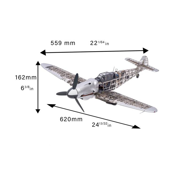 Messerschmitt Bf 109G "Gustav" – Kit de Construction en Métal et Bois 1/16 de artesania Latina 20356