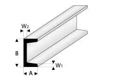 Lot de 5 Profilés en U 3,0mm en plastique blanc longueur 330mm
Raboesch 412-54-3