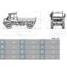 Camion RC tout-terrain U4023 4x4 1/14 Lesu en kit (peint en beige) - LESU MT-44023-KIT-S