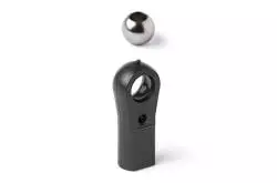 Paire de chapes à rotule M3 grande taille en nylon avec rotule Ø6mm percée à Ø3mm - KAVAN KAV50.14040