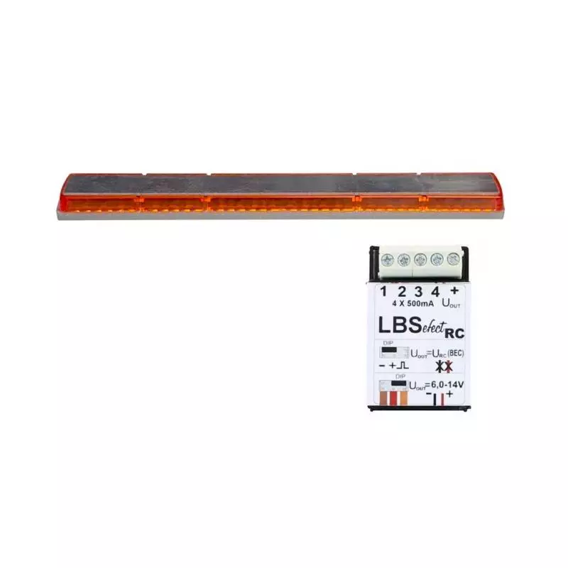 Rampe de flashs pour camion RC 1/14 7,2V et 12V avec module LBSefect