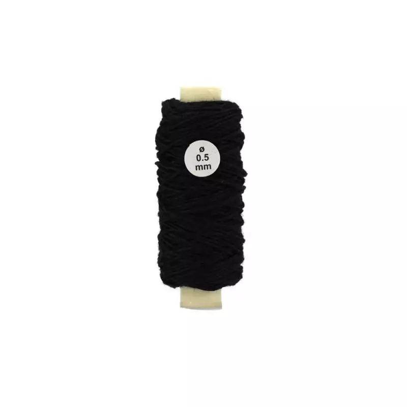 Fil de gréement en coton noir diamètre 0,5 mm et longueur 20 m - Artesania latina 8812