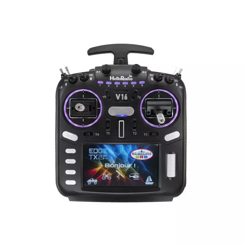 Radiocommande HelloRadio V16 Pro 4 en 1 - 32 voies en mode 1