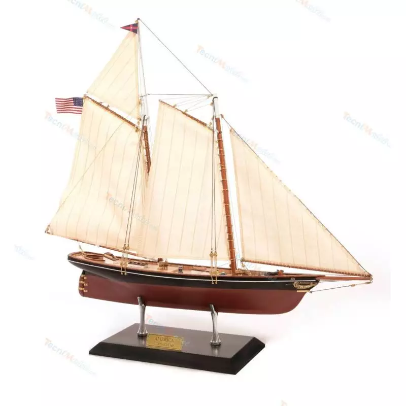 America Schooner Wood Model Ship Kit 1/75 - OcCre 12014