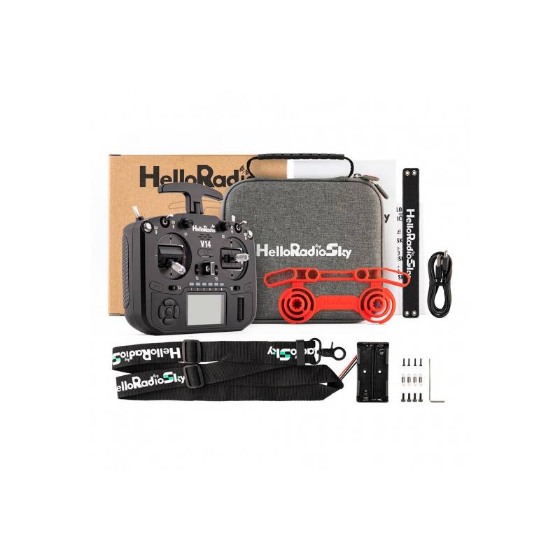 HelloRadio V14 Pro ELRS LBT remote control - 16 channels in mode 1 - HelloRadioSky HR1027