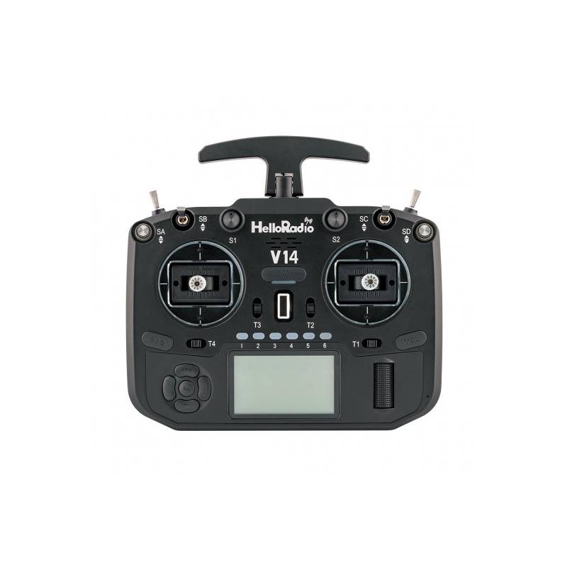 Radiocommande HelloRadio V14 Pro ELRS LBT - 16 voies en mode 1 - HelloRadioSky HR1027
