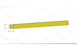 1 Profile square tube Brass 1000x4.0x4.0mm - AeroNaut 774106