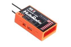 Récepteur 8 voies HR7E ELRS 2.4Ghz boitier rouge - HelloRadio HR2004