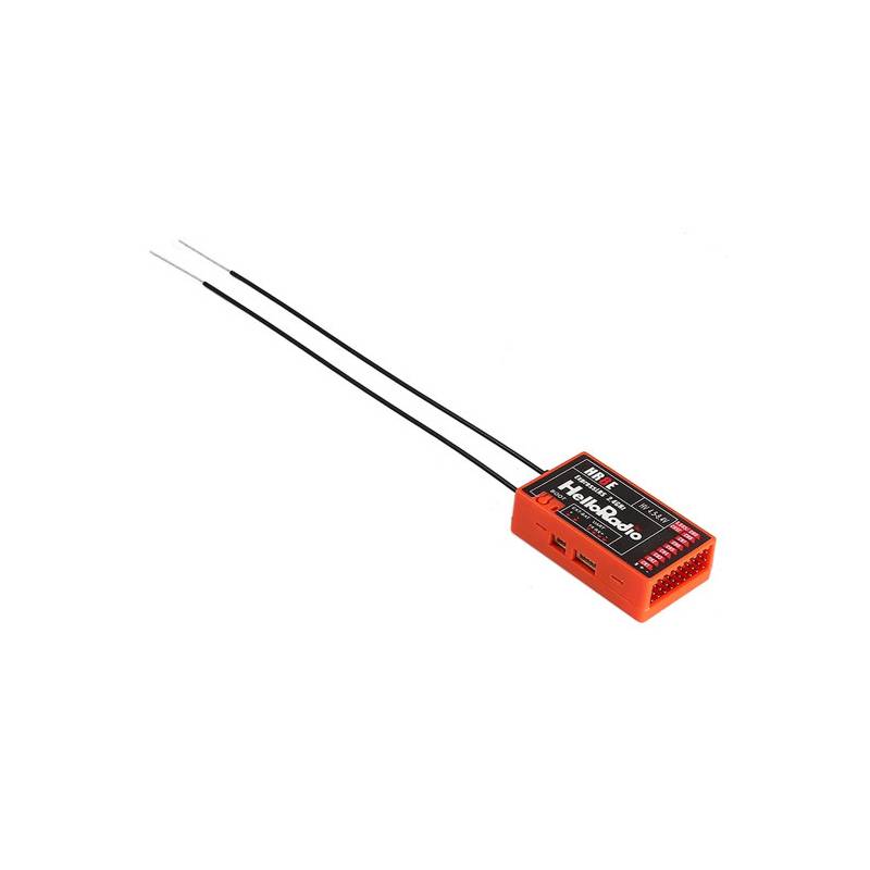 Récepteur 9 voies HR8E ELRS 2.4Ghz boitier rouge - HelloRadio HR2001
