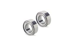 2 stainless steel bearings 10x3x4 metal flanges