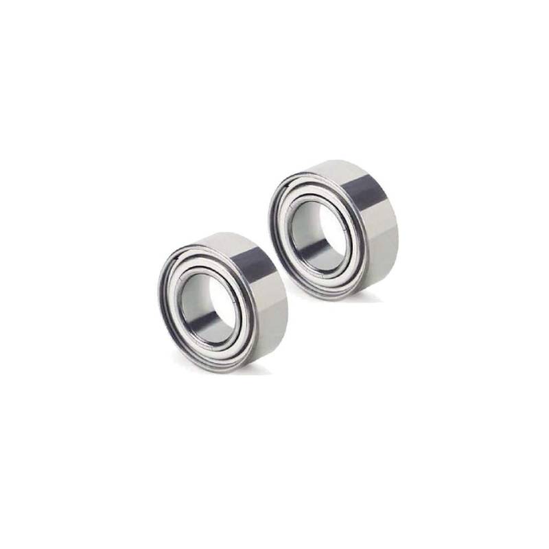 2 stainless steel bearings 10x3x4 metal flanges