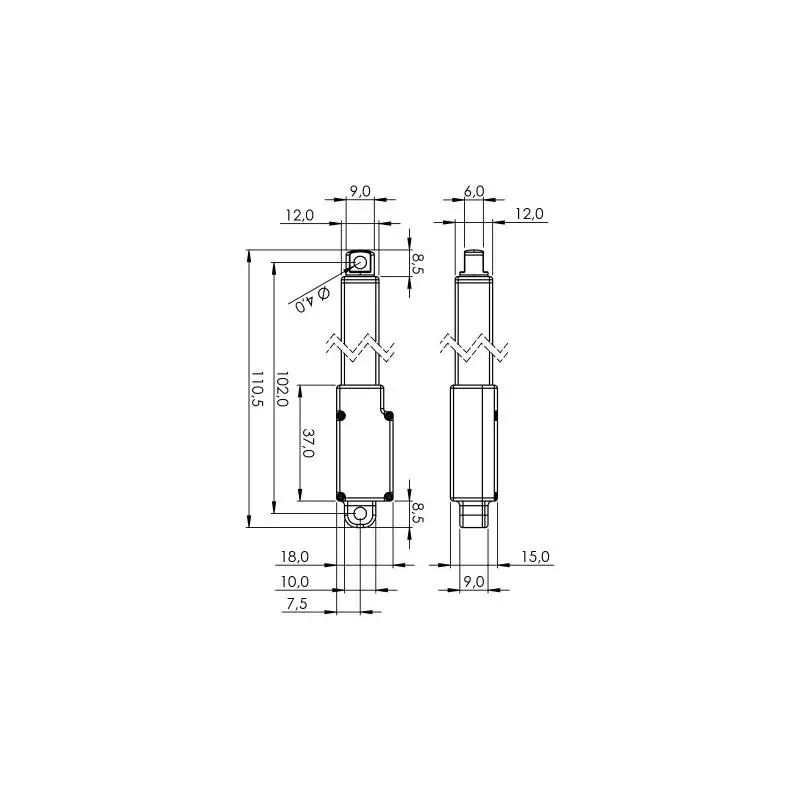 Servo linéaire HiTEC HLS12 50mm 380:1 - HITEC 1-02458