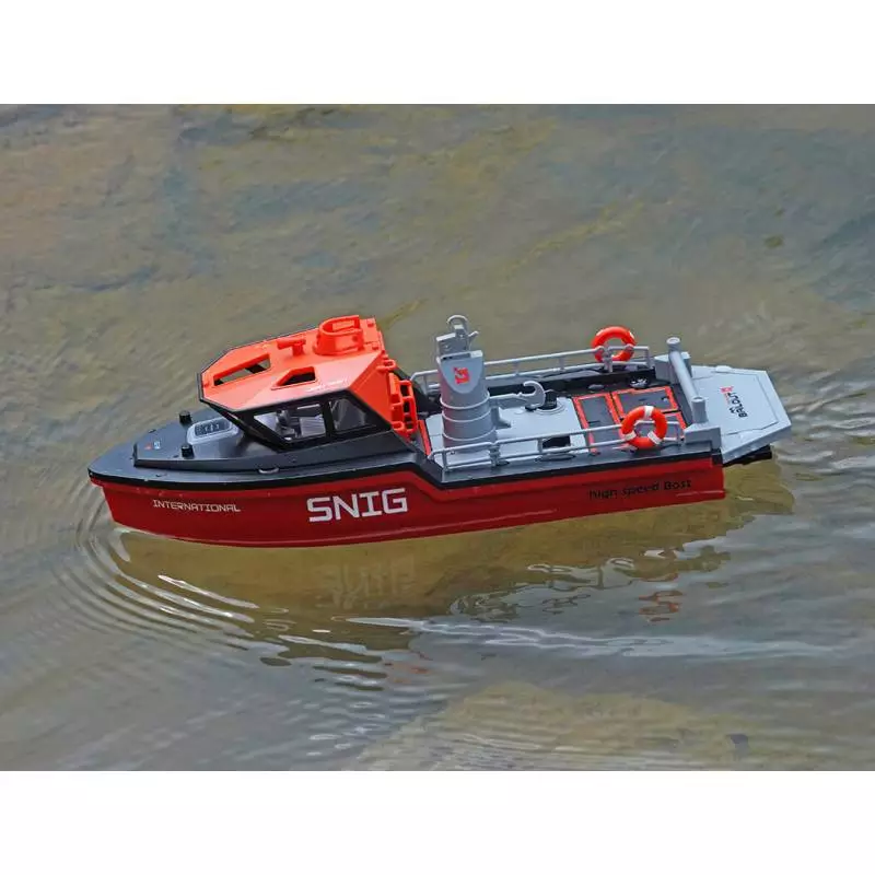 Bateaux sauvetage Heng-Long RTR brushless rouge et Noir - Heng-Long HL3702B