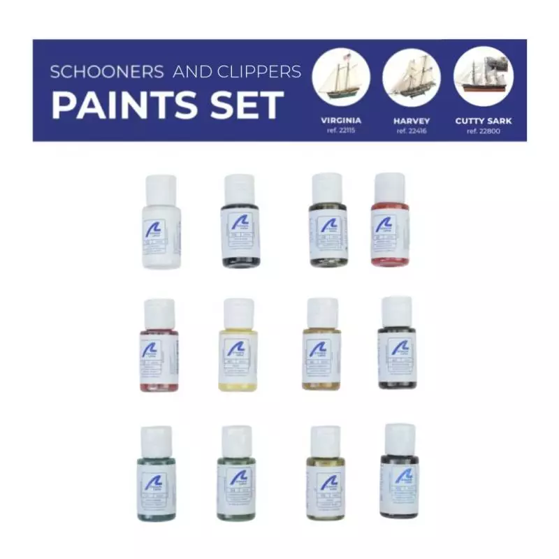 Pack Acrylic Paint for Cutty Sark Artesania Latina ( 12 X 20 ml ) - 277PACK21