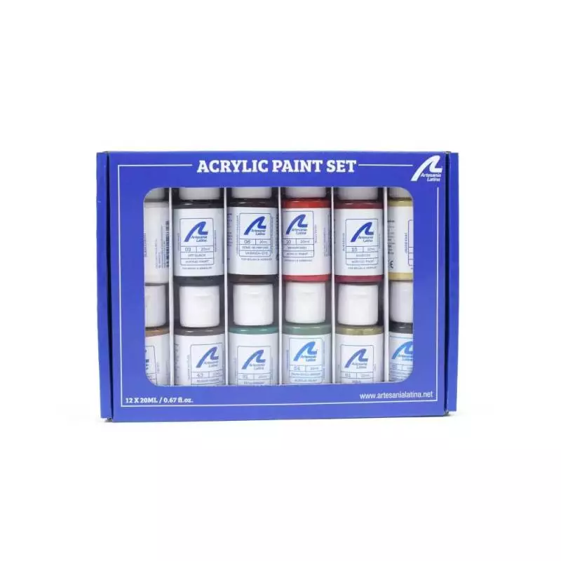 Pack Peinture Acrylique pour Cutty Sark Artesania Latina ( 12 X 20 ml) - 277PACK21