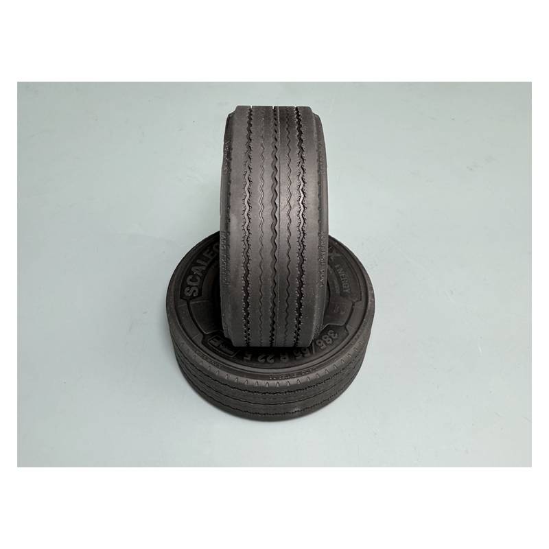 Paire de pneus larges à profil routier avec lèvre anti-éclaboussure 1/14 - Thicon Models 50546