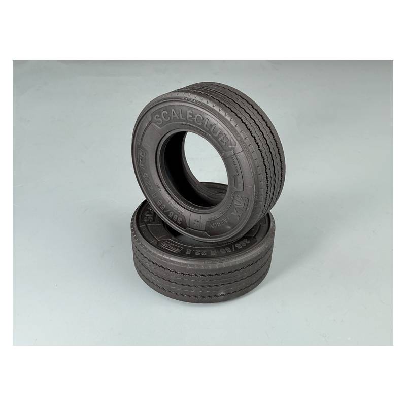 Paire de pneus larges à profil routier avec lèvre anti-éclaboussure 1/14 - Thicon Models 50546