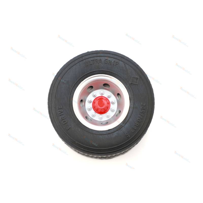2 Inserts de jantes détaillés avec moyeux cache écrous pour roues de remorque petit diamètre de Scale-Parts