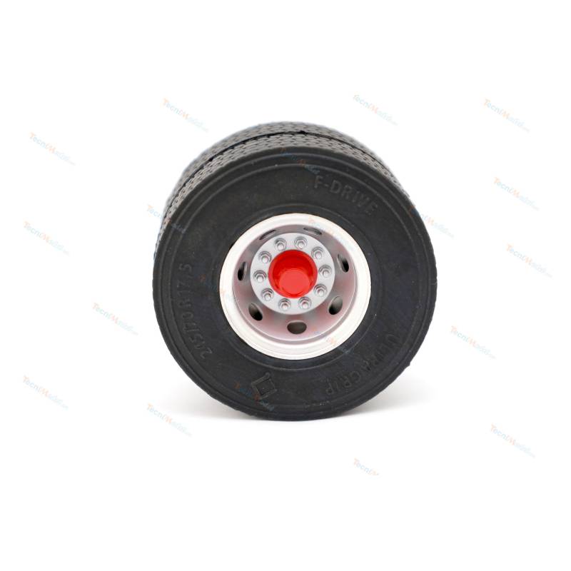 2 Detailed rim inserts with nut-cover hubs for small-diameter trailer wheels from Scale-Parts