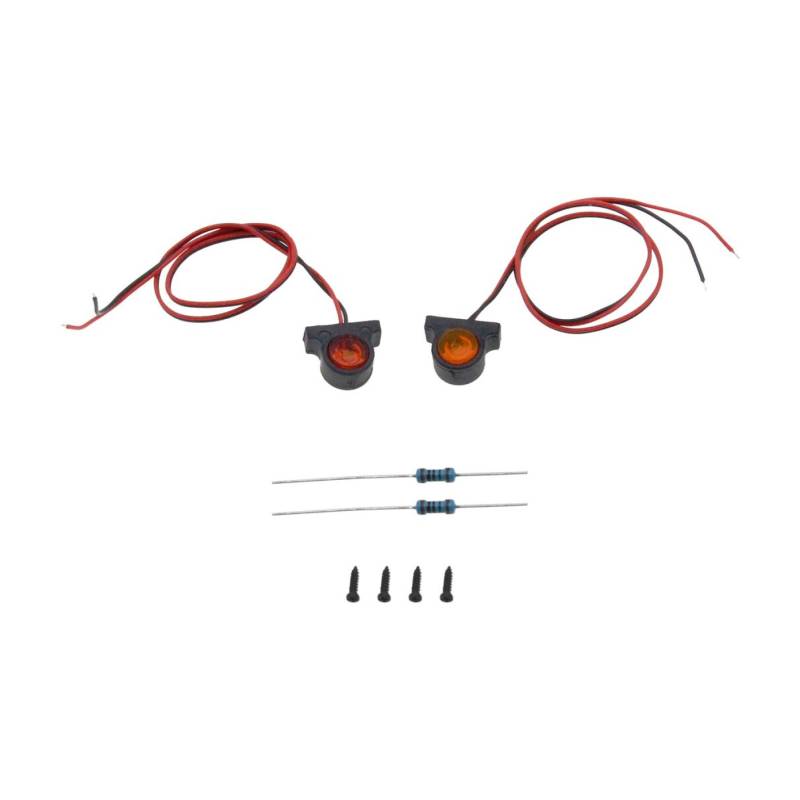Paire de feux de gabarit orange/rouge Ø8mm pour camion RC 1/14 - Carson 500907807
