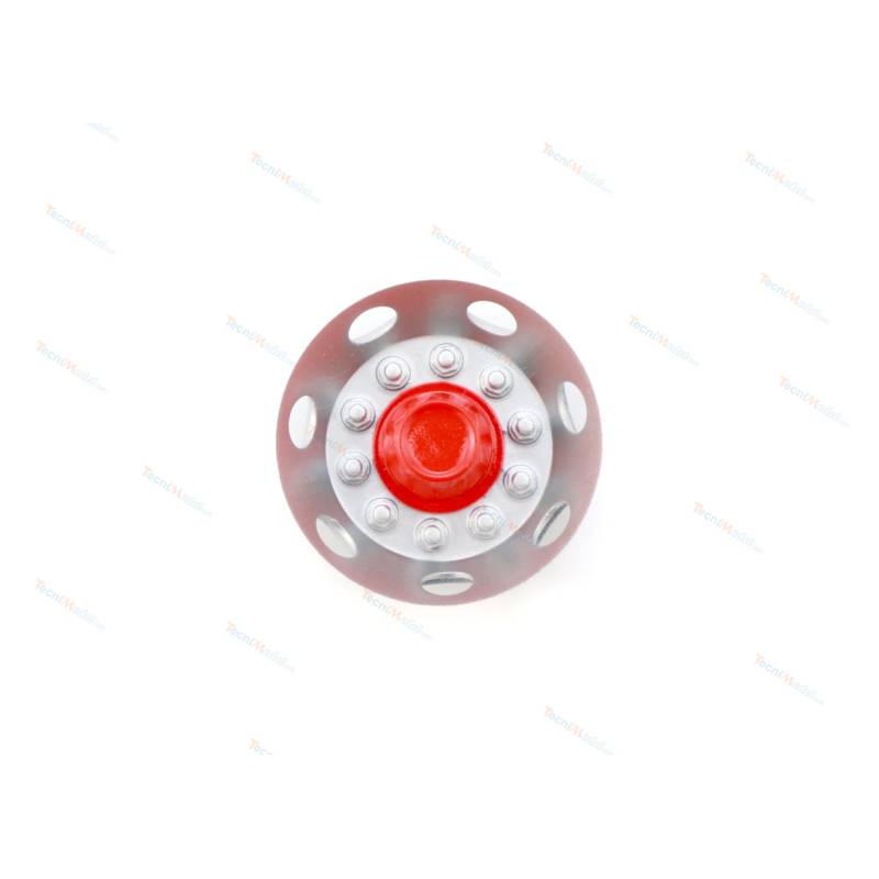 2 Inserts de jantes détaillés avec moyeux cache écrous pour roues de remorque petit diamètre de Scale-Parts