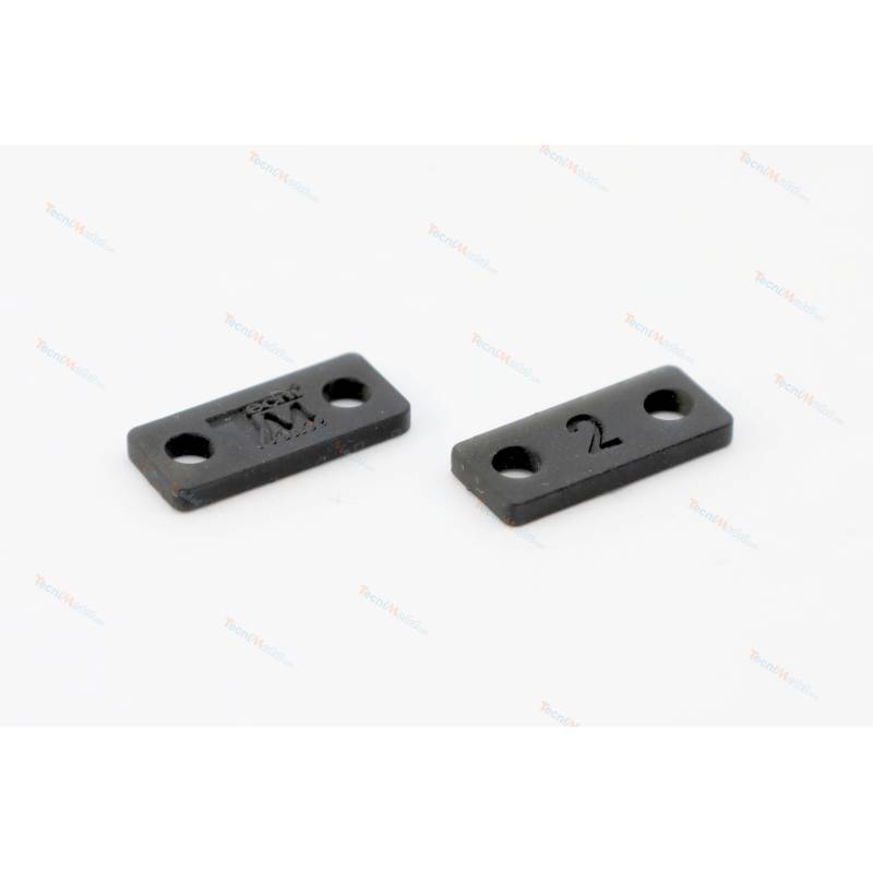 Paire de cales de réhausse de 2mm pour essieu de camion RC 1/14
