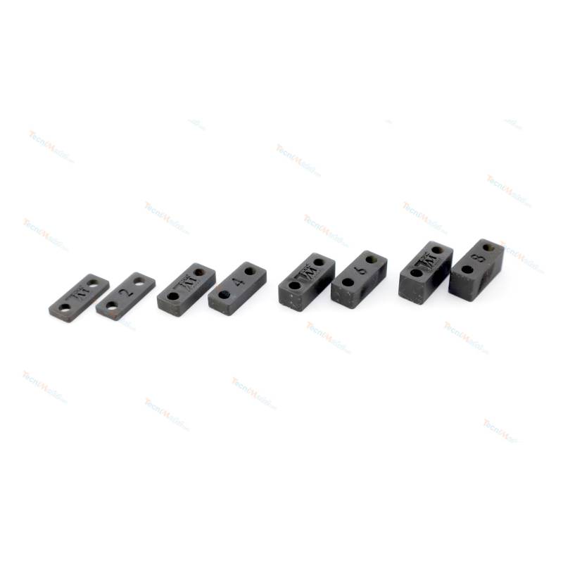 Paire de cales de réhausse de 6mm pour essieu de camion RC 1/14