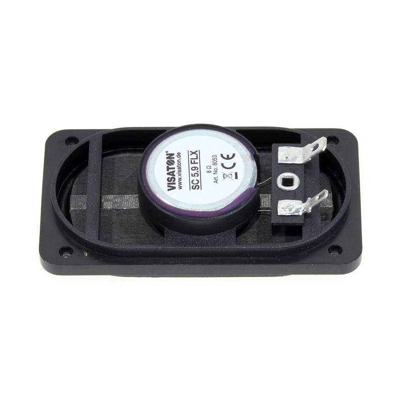Haut-parleur miniature 8 Ohms 5W rectangulaire 90x50x16mm - Visaton 8053 Servonaut Laut90