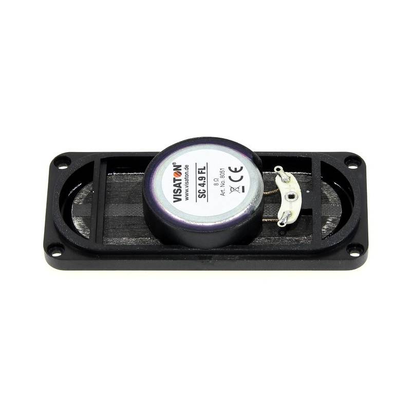 Haut-parleur miniature 8 Ohms 5W rectangulaire 90x40x14mm - Visaton 8051 Servonaut Laut89