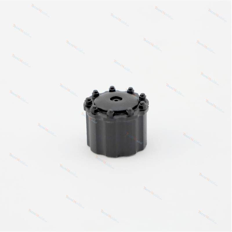 Pair of nut-cover hubs for twin rear wheels on Tamiya 1/14 RC trucks
