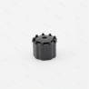 Pair of nut-cover hubs for twin rear wheels on Tamiya 1/14 RC trucks