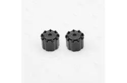 Pair of nut-cover hubs for twin rear wheels on Tamiya 1/14 RC trucks