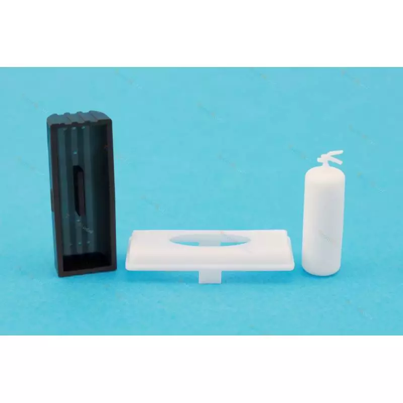 6kg Fire Extinguisher and cabinet for 1/14 scale vehicle. Requires painting
