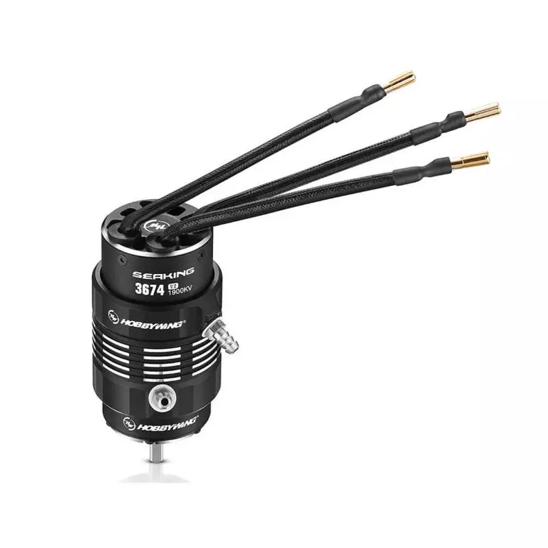 Moteur HobbyWing Seaking 3674SL 1900KV Black Motor V2 - HobbyWing 30419008