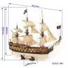 Bateau Pirate Royal Fortune 1/65 de OCCRE - Maquette bois à construire - OCCRE 12015