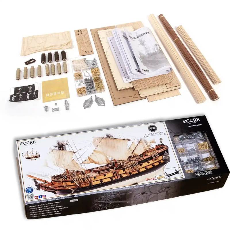 Pirate Ship Royal Fortune 1/65 from OCCRE - Wooden model to build - OCCRE 12015