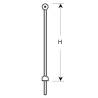 10 One Hole rail stanchions 25mm