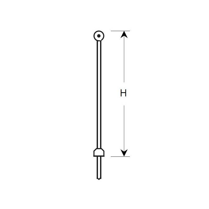 10 One Hole rail stanchions 7mm
