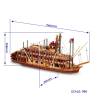 Maquette à construire en bois du vapeur Mississippi à l'échelle 1/80 - Occre 14003